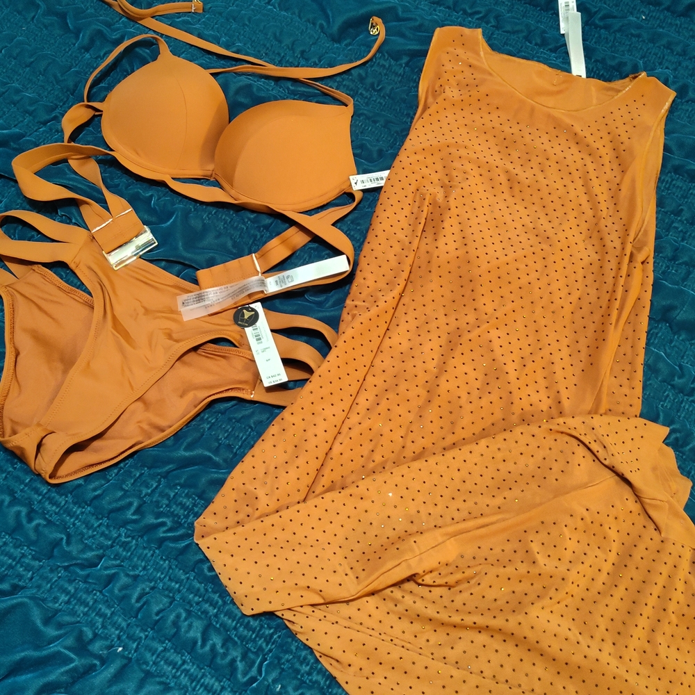 3-pc VS Orange Bikini Set